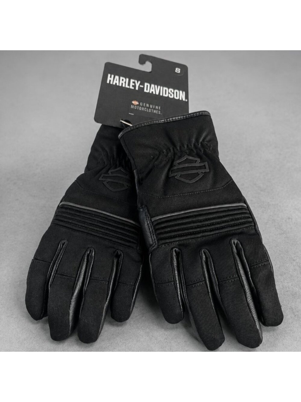 Harley-Davidson Small Black Apex Mixed Media Gloves Touchscreen Waterproof